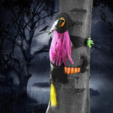 new witch doll Crashing Witch Into Tree Halloween Decoration Door Porch Tree Decoration