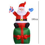 Christmas Gift Christmas Inflatables Tree Airblown Santa Claus Climbing Tree Chased by Puppy Dog Lighted for Home Outdoor Yard Lawn Decorations