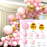 Christmas Gift Pink Balloon Garland Arch Kit Chrome Gold Latex Ballon Birthday Party Decor Kids Wedding Birthday Ballon Baby Shower Girl Decor