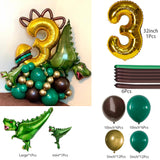 45pcs/Set Dinosaur Balloon 32inch Foil Number Dragon Balloon Set Kids Boys Birthday Party Globos Baby Shower Decoration Air Ball