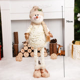 Cifeeo Elk Christmas Dolls Christmas Decorations for Home Retractable Standing Toy Birthday Party Gift Kids Santa Cluas Snowman