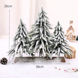 Christmas Gift Christmas Tree DIY Decorations For Home Mall Hotel Artificial Snowflake Cedar Pine Cone Trees Party Wood Xmas Hanging Ornaments