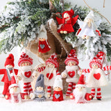 2pcs Christmas Ornament doll Xmas tree Decor hanging Angel/Snowman Dolls Decorations for Home 2022 New Year Party Kids Gift noel