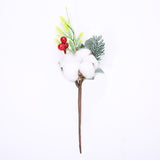 1Pcs Christmas Decor Artificial Flower Stamens Pearl Branches Mixed Berry For Wedding Decoration DIY Gift Box Craft Fake Flowers