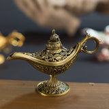 Christmas Gift 1PC Aladdin Lamp Traditional Hollow Out Fairy Tale Magic Aladdin Wishing Lamp Tea Pot Vintage Retro Home Decoration Accessories