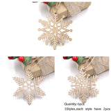 Christmas Gift 6PCS/Lot Vintage Christmas Snowflakes Wooden Pendants Ornaments Wood Craft  Kids Toys Christmas Decorations Tree Ornaments Gifts