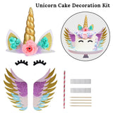 Unicorn Cake Topper Rainbow Cloud Balloon Cupcake Topper Kids Birthday Cake Flags Decor Baby Shower Girl Favors Cake Decorating