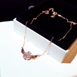 Hot Fashion Super Shine Zircon Angle Wing Necklace for Women Luxury Rhinestone Stylish Choker Gift