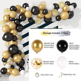 Cifeeo Black Gold Balloon Garland Arch Kit Confetti Latex Balloon 30th 40th 50th Birthday Party Balloons Decorations Adults Baby Shower