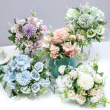 A Bunch of Beautiful Artificial Peony Roses Silk Flowers DIY Home Garden Party Wedding Decoration Home Decore  Living Room