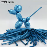 decoration  Cifeeo  100Pcs 260 Magic Strip Balloon Long Pearl Metal Latex Balloons Thick Metallic Inflatable Balloon Birthday Toy Party Decoration