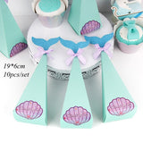 1Set Mermaid Birthday Party Balloons Plates Cups Hanging Jellyfish Lantern For Kids Birthday Party Decoration Home DIY Supplies