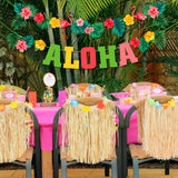 Christmas Gift QIFU Hawaii ALOHA Happy Birthday Banner Flamingo Hawaiian Tropical Party Decor Holiday Summer Party Luau Aloha Party Supplies
