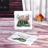 Christmas Card Santa Ride Xmas Festival New Year Card Winter Holiday Greeting Cards with Envelopes