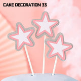 Back to school supplies  Cifeeo  Dream Girl Unicorn Birthday Cake Topper Doll Decoration Pink Rainbow Five Pointed Star Plug-In Happy Birthday Cake Decoration