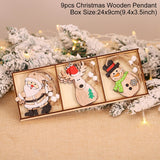 Christmas Gift Wooden Christmas Pendant Merry Christmas Decor for Home 2021 Navidad Ornaments Christmas Tree Decor Xmas Gifts New Year 2022