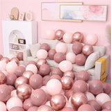 20pcs/Lot Retro Balloon Bean Paste Dusty Pink Peach DIY Baby Shower Birthday Party Bride Wedding Decoration Gold Confetti Globos