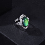 Graduation Gift Vintage Retro Color Change Mood Ring Oval Emotion Feeling Changeable Ring Temperature Control r511