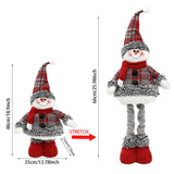 Stretchable Christmas Santa Claus Dolls Snowman Elk Toys Christmas Kids Gifts Xmas Tree Ornaments Home Decors Navidad Natal 2022