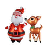 Christmas Gift Special-shaped Christmas Elderly Assemble Elk Snowman Aluminum Foil Balloons Merry Christmas Decor For Home 2021 Kids Noel Gifts