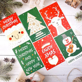 Merry Christmas Cards Christmas Tree Winter Gift Pop-Up Cards Christmas Decoration  Stickers Laser Cut New Year Greeting Cards