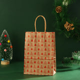 6pcs Gift Pakcaging Kraft Paper Bag Birthday Party Wedding Christmas New Year Child Favors Cookies Snack Decoration