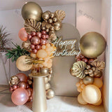 Christmas Gift 97pcs Cream Peach Balloon Garland Arch Kit Chrome Rose Gold Ballons for Wedding Birthday Christmas Party Balloons Decoration set