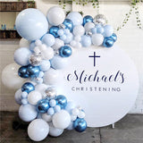 Blue Silver Macaron Birthday Balloon Garland Arch Party Foil Metal Balons Weding Baby Shower Birthday Party Decor Kids Adults