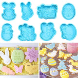 1Set Easter Plastic Cookie Cutter Rabbit Egg Biscuit Cutter 3D Cartoon Bunny Molds Baking Tools Party Cupcake DIY Supplies