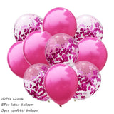 10Pcs Metal Latex Balloons Confetti Balloon Set For Wedding Birthday Party Balloon Decoration Baby Shower Helium Balloons