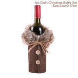 Christmas Wine Bottle Cover Merry Christmas Decorations For Home  Christmas Ornament New Year  Xmas Navidad Gifts