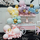 Christmas Gift 145pcs Balloons Pack Balloon Garland Arch Kit Macaron Blue Pink latex balloons For Baby Shower Birthday Wedding Party Backdrop