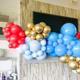 145pcs Red Blue Latex Balloons 5/10/18inch Garland Arch Kit Gold Chrome Ballons Circus Carnival Theme Party Decors Kids Gifts