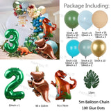 Dinosaur Balloons Garland Kit for Birthdays Baby Showers Decoration Jungle Safari Boy Gifts Dino Baloon Party Decors and T Rex
