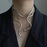2022 New Hip Hop Punk Snake Distortion Irregular Metal Multifunction Adjustable Necklace Waist Chain for Women Men Jewelry