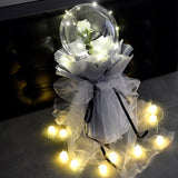 LED Luminous Balloon Rose Bouquet Artificial dried flowers Birthday Decoration Valentine's Day Led Light Balloon Artificial Rose