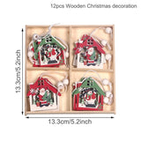 Christmas Gift Wooden Christmas Pendant Merry Christmas Decor for Home 2021 Navidad Ornaments Christmas Tree Decor Xmas Gifts New Year 2022