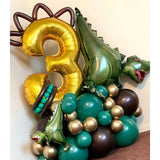 45pcs/Set Dinosaur Balloon 32inch Foil Number Dragon Balloon Set Kids Boys Birthday Party Globos Baby Shower Decoration Air Ball