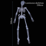 Halloween Luminous Skeleton Glow in the dark skeleton Halloween Haunted House Horror Decorations Outdoor Yard Garden Hanging