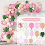 Rose Apricot Macaron Balloon Garland Arch Kit Wedding Birthday Party Decoration Confetti Latex Balloons For Girls Baby Shower