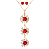 Multicolor Cubic Zirconia Stone Jewelry Sets for Women Ladies Necklace Earrings Sets Bridal Wedding bijoux africain parures