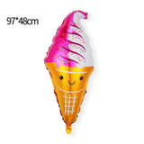 Christmas Gift 32Inch Donut Digital Foil Balloon Christmas Fruit Ice Cream Helium Balloon Birthday Party Decoration Kids Digital Balloon Showe