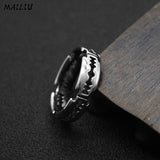 Christmas Gift Charm Exaggerated Titanium Steel Blade Ring Men's Rock Punk Razor Ring Stainless Steel Ring Party Ladies Fashion Jewelry Gifts