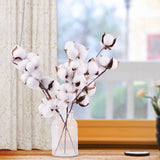 Natural Dried Cotton Flowers Stems Farmhouse Artificial Cotton Filler Floral Fake Flower DIY Home Wedding Christmas Decorations