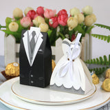 Cifeeo 50/100pcs Bride And Groom Wedding Favor Gifts Box Candy Box With Ribbon Engagement Souvenirs Wedding Decoration Party Supplies