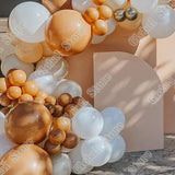 Christmas Gift 105Pcs Gold Caffee White Double Sand White Cream Birthday Decoration Ballons Party Decoration Wedding Decoration Birthday Party