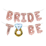 Cifeeo  Rose Gold BRIDE TO BE Letter Foil Balloons Wedding Decorations Baby Shower Valentine's Day Bride Helium Balloon Decor Supplies