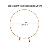 Circle Wedding Props Birthday Decor Wrought Iron Round Ring Arch Backdrop Round Arch Lawn Artificial Flower Row Stand Wall Shelf