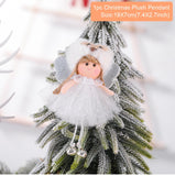 PATIMATE Christmas Angel Plush Doll Pendant Christmas Tree Ornament Christmas Decoration for Home Xmas Gifts Noel Navidad