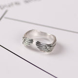 Christmas Gift NEW Charm Women Wings Rings Metal Silver Color Romantic Girl Gift Pterodactyl Ring for Party Ladies Fashion Men Jewelry